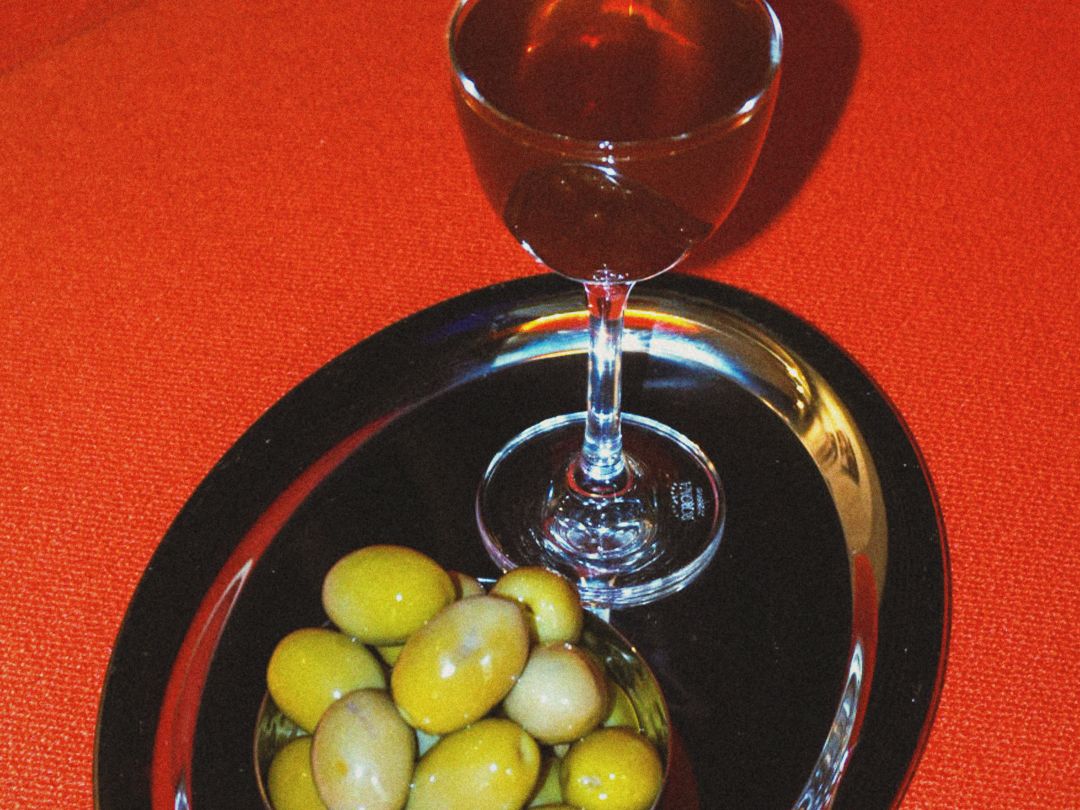Vermouth with marinated olives